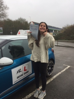 Congratulations to Amy Rosenburg from Ely who passed in Cambridge on the 8-2-17 with just 2 minor faults after taking driving lessons with MRL Driving School