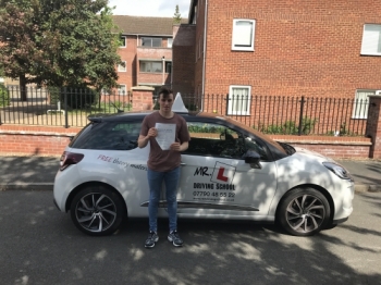Congratulations to Jordan Riley from Newmarket who passed in Cambridge on the 16-5-17 after taking driving lessons with MRL Driving School