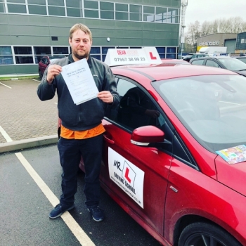 Congratulations to Michael Stamp from Newmarket who passed in Cambridge on the 5-2-19 after taking driving lessons with MR.L Driving School.