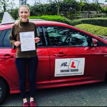 Congratulations to Hannah Bland who passed in Cambridge on the 30-4-19 after taking driving lessons with MR.L Driving School.