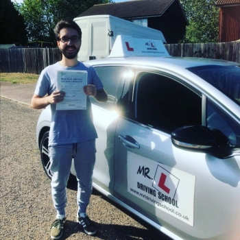 Congratulations to Rodrigo Silva from Newmarket who passed in Cambridge on the 18-9-19 after taking driving lessons with MR.L Driving School.