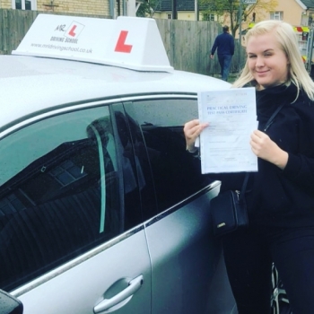 Congratulations to Jodie Stebbings from Cambridge who passed on the 21-10-19.

After failing a number of tests previously, we are chuffed to say Jodie passed at the first attempt with MR.L Driving School....