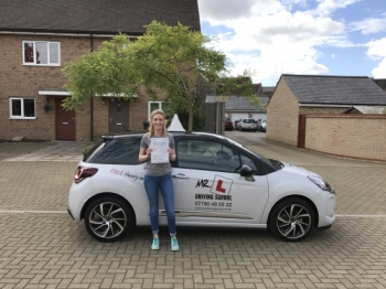 Congratulations to Laura who passed in Cambridge on the 25-9-16 after taking driving lessons with MRL Driving School