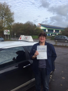 Congratulations to Pauline Fiebig from Soham who passed 1st time in Cambridge on the 25-11-15 after taking driving lessons with MRL Driving School