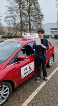 Congratulations to Zheng Hui who passed his driving test in Cambridge on the 4-3-22 after taking driving lessons with MR.L Driving School.