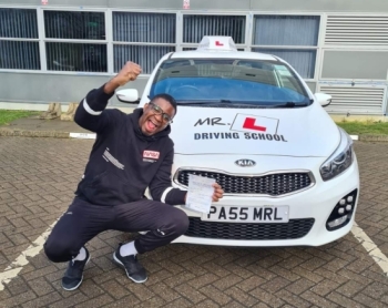 Congratulations to Jean-Paul Fouda who passed his driving test in Cambridge on the 31-3-22 after taking driving lessons with MR.L Driving School. <br />
<br />
Jean-Paul got in touch after 4 previous failed driving tests but we are pleased to say he passed his 5th.