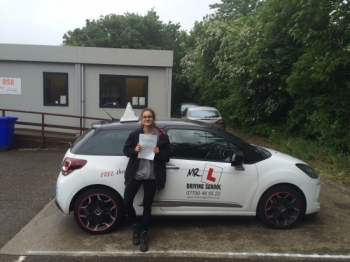 Congratulations to Maria from Cambridge who passed 1st time on the 25-5-16 after taking driving lessons with MRL Driving School
