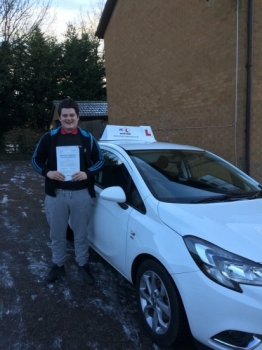 Congratulations to Brandon Shannon from Balsham who passed in Cambridge on the 12-12-17 after taking driving lessons with MRL Driving School Having failed a previous test using a different driving school we’re pleased to say Brandon passed 1st time with us with only 2 minor faults