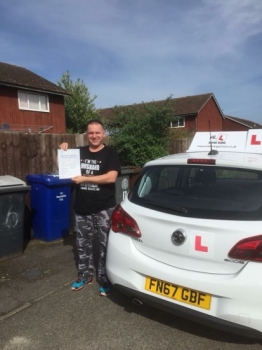 Congratulations to Ernest Chojaczyk from Newmarket who passed 1st time in Cambridge on the 3-5-18 after taking driving lessons with MR.L Driving School.