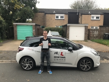 Congratulations to Stewart Summerlee from Cambridge who passed on the 13-10-17 after taking driving lessons with MR.L Driving School....