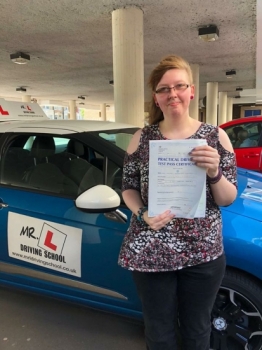 Congratulations to Rachel Harden from Soham who passed in Cambridge on the 15-5-18 after taking driving lessons with MR.L Driving School.