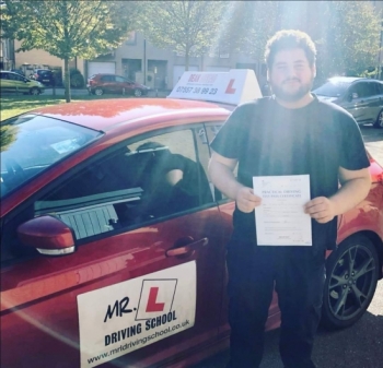 Congratulations to Jacob Suchorowski who passed in Cambridge on the 2-10-19 after taking driving lessons with MR.L Driving School.