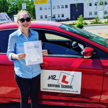 Congratulations to 'key worker' Katherine Siddle who passed on the 21-5-20 in Cambridge after taking driving lessons with MR.L Driving School.