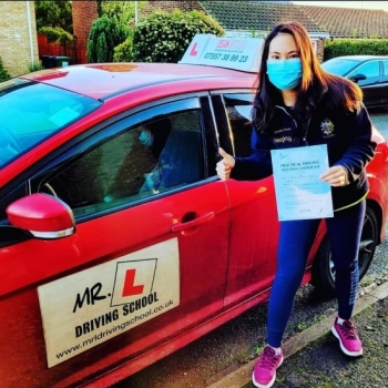 Congratulations to Heqing Haung from Cambridge who passed her driving test 1st time on the 15-12-20 after taking driving lessons with MR.L Driving School.