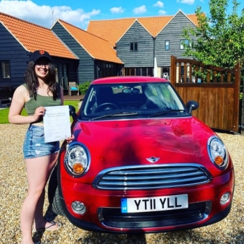 Congratulations to Emma Westcott from Burwell who passed 1st time in Cambridge on the 4-6-21 after taking driving lessons with MR.L Driving School.