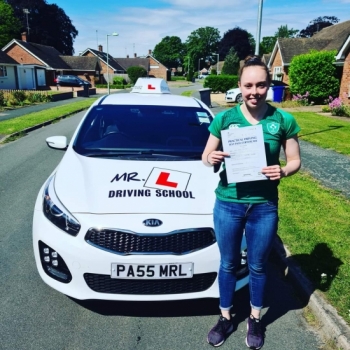 Congratulations to Ciara Gill-Ryan from Newmarket who passed 1st time in Cambridge on the 7-6-21 after taking driving lessons with MR.L Driving School.