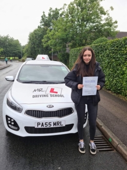 Congratulations to Georgia Ellis from Newmarket who passed in Cambridge on the 6-7-21 after taking driving lessons with MR.L Driving School.