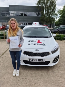 Congratulations to Charlotte Tudor from Newmarket who passed her driving test in Cambridge on the 6-7-21 after taking driving lessons with MR.L Driving School. <br />
<br />
Charlotte got in touch after failing 9 driving tests. We are delighted to say she passed her 10th.