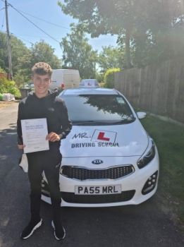 Congratulations to Tom Simpson from Ashley who passed 1st time in Cambridge on the 16-7-21 after taking driving lessons with MR.L Driving School.