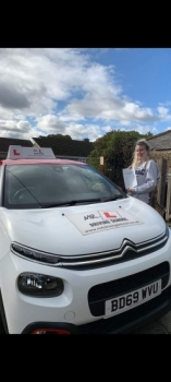Congratulations to Masie Smith from Fordham who passed her driving test 1st time in Cambridge on the 21-10-21 after taking driving lessons with MR.L Driving School.