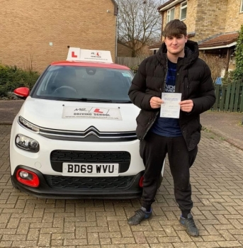 Congratulations to Brandon Hodgkinson from Newmarket who passed his driving test 1st time in Cambridge on the 20-1-22 after taking driving lessons with MR.L Driving School.