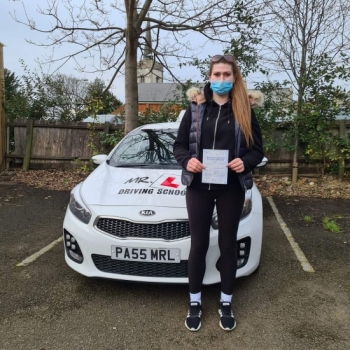 Congratulations to Sinead Lyons from Cheveley who passed her driving test 1st time in Cambridge on the 7-2-22 after taking driving lessons with MR.L Driving School.
