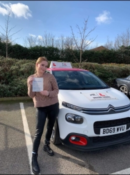Congratulations to Lauryn Finch from Newmarket who passed her driving test in Cambridge on the 11-2-22 after taking driving lessons with MR.L Driving School. <br />
<br />
Lauryn got in touch after 3 unsuccessful driving tests and we´re pleased to say we helped her pass the 4th.