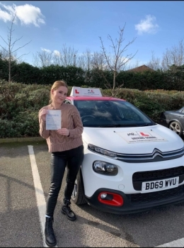 Congratulations to Lauryn Finch from Newmarket who passed her driving test in Cambridge on the 11-2-22 after taking driving lessons with MR.L Driving School. <br />
<br />
Lauryn got in touch after 3 unsuccessful driving tests and we´re pleased to say we helped her pass the 4th.