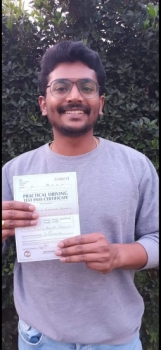 Congratulations to Syam from Newmarket who passed his driving test 1st time in Cambridge on the 29-9-22 after taking driving lessons with MR.L Driving School.
