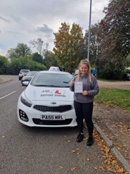 Congratulations to Courtney Davey from Burwell who passed her driving test in Cambridge with only 2 driving faults on the 11-10-22 after taking driving lessons with MR.L Driving School.