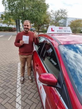 Congratulations to Muhammad Noorzai who passed his driving test 1st time in Cambridge on the 14-10-22 after taking driving lessons with MR.L Driving School.