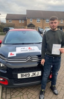 Congratulations to Charley Smith who passed his driving test in Cambridge on the 18-11-22 after taking driving lessons with MR.L Driving School.