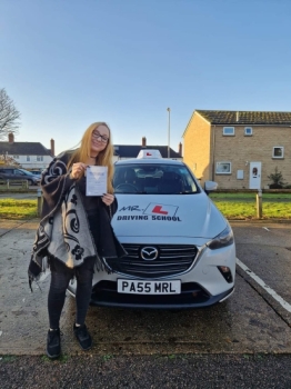 Congratulations to Anna Palubska who passed her driving test 1st time in Cambridge on the 20-12-22 after taking driving lessons with MR.L Driving School.