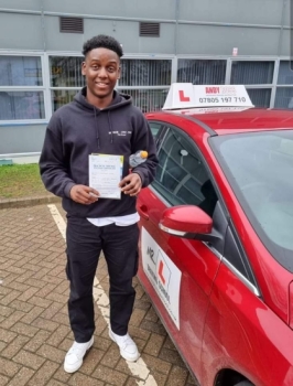 Congratulations to Collins Nwakro who passed his driving test in Cambridge on the 12-1-23 after taking driving lessons with MR.L Driving School.