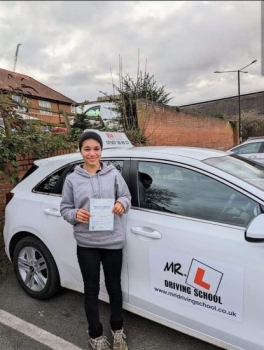 Congratulations to Mariya from Newmarket who passed her driving test on the 2-2-23 in Bury St Edmunds after taking driving lessons with MR.L Driving School.