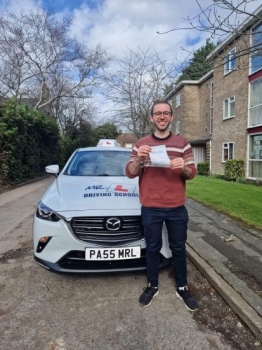 Congratulations to Marco Laub from Cambridge who passed his driving test 1st time on the 13-3-23 after taking driving lessons with MR.L Driving School.