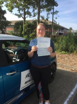 Congratulations to Claire Mead who passed in Cambridge on the 25-8-17 after taking driving lessons with MRL Driving School