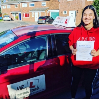 Congratulations to Anushka from Burwell who passed 1st time on the 2-3-20 after taking driving lessons with #mrldrivingschool