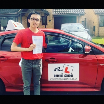 Congratulations to Luwei Wee who passed 1st time in Cambridge on the 28-7-20 after taking driving lessons with MR.L Driving School.