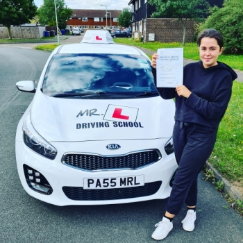 Congratulations to Mollie from Newmarket who passed her driving test 1st time in Cambridge on the 29-7-20 after taking driving lessons with MR.L Driving School