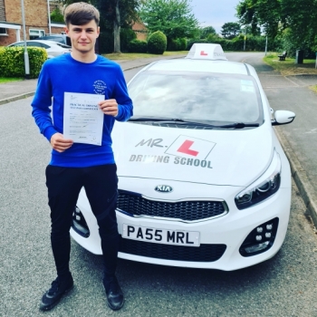 Congratulations to Lewis Darley from Newmarket who passed 1st time in Cambridge on the 4-8-20 after taking driving lessons with MR.L Driving School.