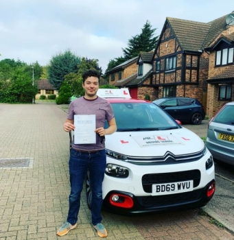 Congratulations to Matt Lane who passed his driving test 1st time in Cambridge on the 21-9-20 after taking driving lessons with MR.L Driving School.