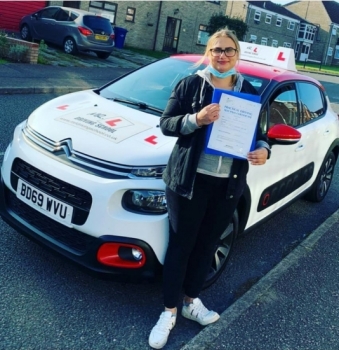 Congratulations to Ernesta from Newmarket who passed her driving test in Cambridge on the 22-9-20 after taking driving lessons with MR.L Driving School.