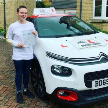 Congratulations to Izzy Rees from Ely who passed 1st time in Cambridge on the 23-9-20 after taking driving lessons with MR.L Driving School.