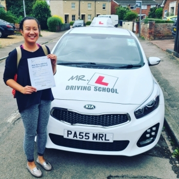 Congratulations to Kim Cardones from Cambridge who passed her driving test 1st time in Cambridge on the 25-8-21 after taking driving lessons with MR.L Driving School.