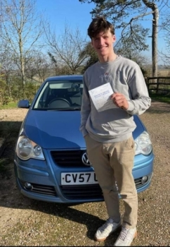 Congratulations to Cosmo Ball from Newmarket who passed his driving test on the 19-3-22 after taking driving lessons with MR.L Driving School.