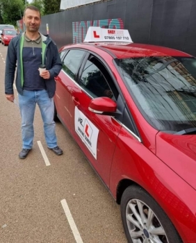 Congratulations to Andre Parmegiani from Ely who passed his driving test 1st time in Cambridge on the 6-6-22 with just 3 minor driving faults after taking driving lessons with MR.L Driving School.