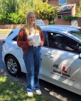 Congratulations to Lauren Smith who passed her driving test in Cambridge on the 22-6-22 after taking driving lessons with MR.L Driving School. <br />
<br />
Lauren got in touch after failing her 1st attempt at the test and we are pleased to say she passed the second one.