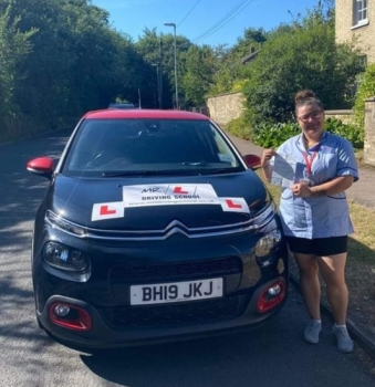 Congratulations to Danielle Flicker who passed her driving test 1st time in Cambridge on the 11-7-22 after taking driving lessons with MR.L Driving School.