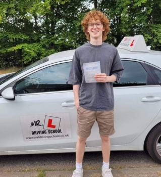 Congratulations to Joe Leacy from Kentford who passed his driving test in Cambridge on the 20-7-22 after taking driving lessons with MR.L Driving School.